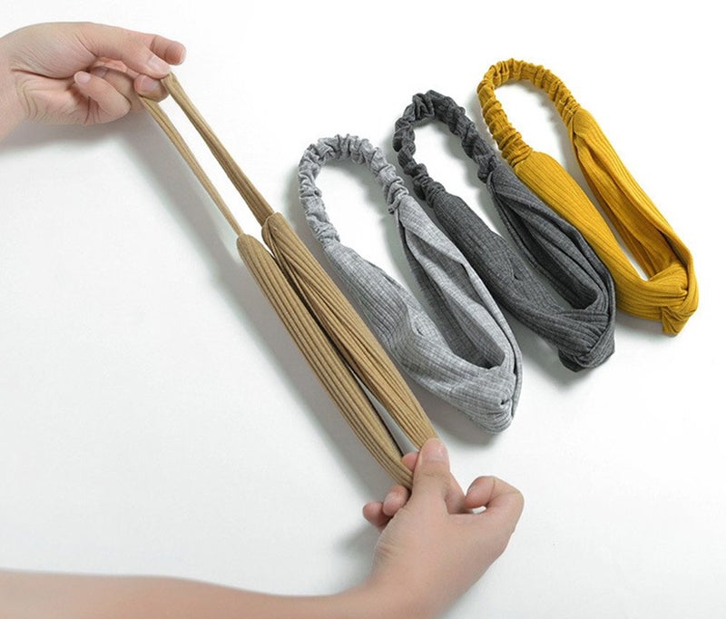 QandSweet Women and Little Girl's Stretchy Headbands Teens Cross Hairband for Fashion Shampoo Sports (Girl Head 40-50CM) - Image 3
